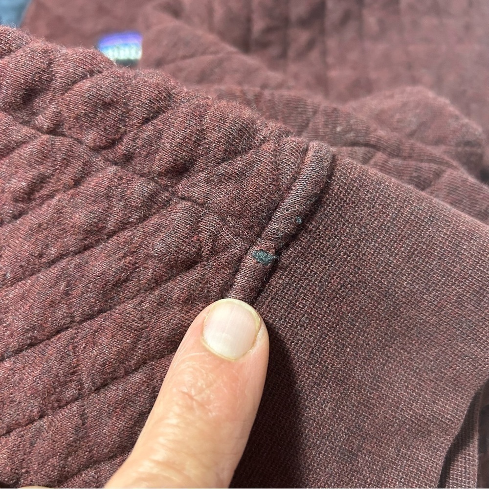 Patagonia Organic Cotton Quilt Snap-T® Pullover Small Maroon Red READ - Picture 8 of 10